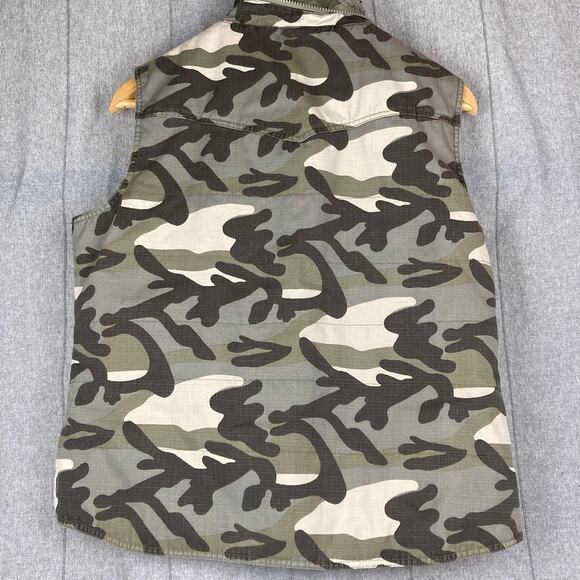 Powder River Outfitter Vest L Panhandle Slim Camo Sherpa Collar (flaw) No Hood - Picture 3 of 11